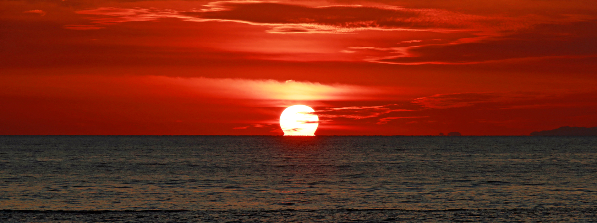 江口浜からの夕日