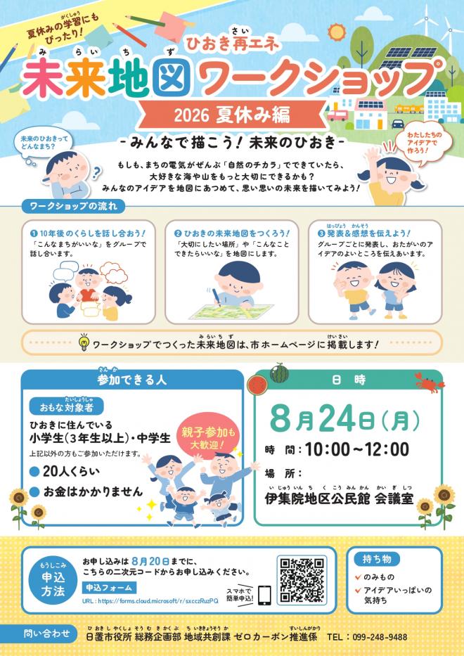 ひおき再エネ未来地図ワークショップチラシ
